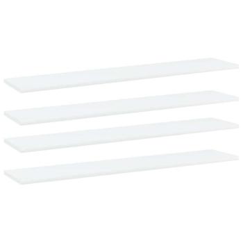 vidaXL 4 db fehér forgácslap könyvespolc 100 x 20 x 1,5 cm kép