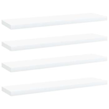 vidaXL 4 db fehér forgácslap könyvespolc 40 x 10 x 1,5 cm kép