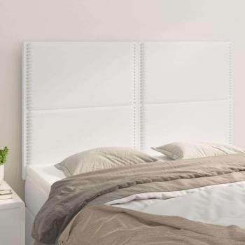 vidaXL 4 db fehér műbőr fejtámla 72 x 5 x 78/88 cm kép