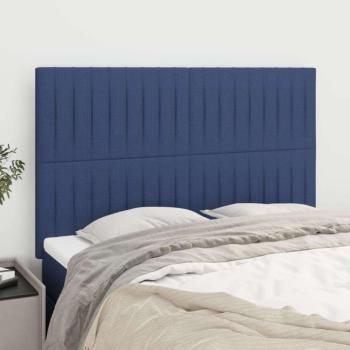 vidaXL 4 db kék szövet fejtámla 72 x 5 x 78/88 cm kép