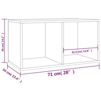 vidaXL 800121  Vinyl Storage Box Concrete Grey 71x34x36 cm Chipboard kép