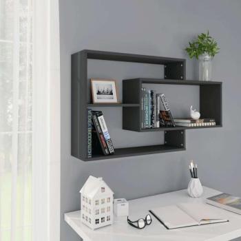 vidaXL 800326  Wall Shelves Grey 104x20x58,5 cm Chipboard kép