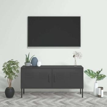 vidaXL antracitszürke acél TV-szekrény 105 x 35 x 50 cm kép