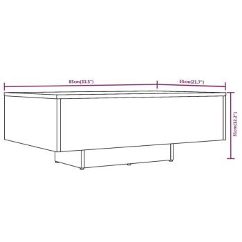 vidaXL barna tölgy színű szerelt fa dohányzóasztal 85 x 55 x 31 cm kép