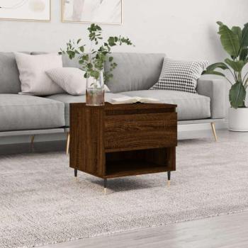 vidaXL barna tölgyszínű szerelt fa dohányzóasztal 50 x 46 x 50 cm kép