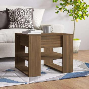 vidaXL barna tölgyszínű szerelt fa dohányzóasztal 55,5 x 55 x 45 cm kép