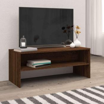 vidaXL barna tölgyszínű szerelt fa TV-szekrény 100 x 40 x 40 cm kép