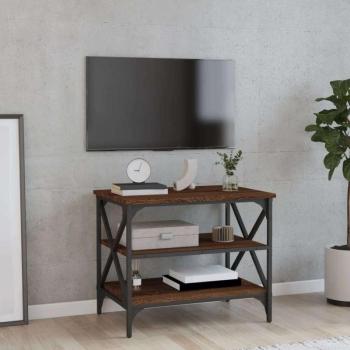 vidaXL barna tölgyszínű szerelt fa TV-szekrény 60x40x50 cm kép