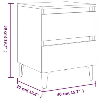 vidaXL betonszürke forgácslap éjjeliszekrény 40 x 35 x 50 cm kép