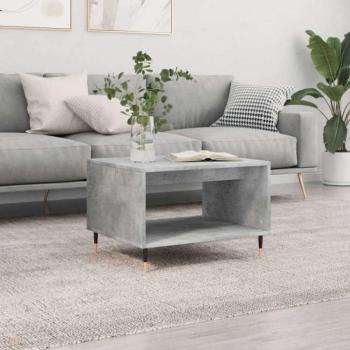 vidaXL betonszürke szerelt fa dohányzóasztal 60 x 50 x 40 cm kép