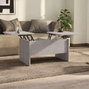 vidaXL betonszürke szerelt fa dohányzóasztal 80 x 50 x 42,5 cm kép