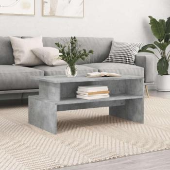 vidaXL betonszürke szerelt fa dohányzóasztal 90 x 55 x 42,5 cm kép