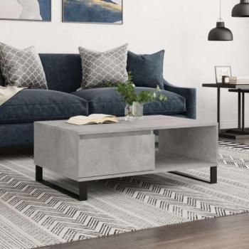 vidaXL betonszürke szerelt fa dohányzóasztal 90 x 60 x 35 cm kép