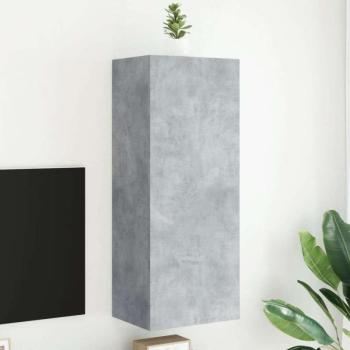 vidaXL betonszürke szerelt fa fali TV-szekrény 40,5 x 30 x 102 cm kép