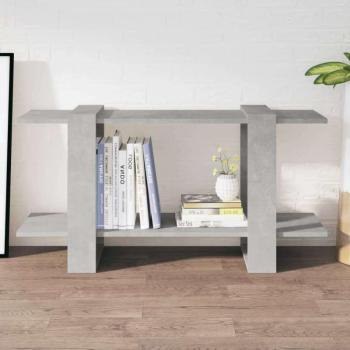 vidaXL betonszürke szerelt fa könyvszekrény 100 x 30 x 51 cm kép