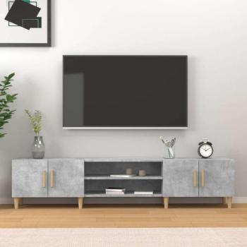 vidaXL betonszürke szerelt fa TV-szekrény 180x31,5x40 cm kép