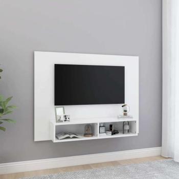 vidaXL fehér fali forgácslap TV-szekrény 120 x 23,5 x 90 cm kép