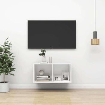 vidaXL fehér falra szerelhető forgácslap TV-szekrény 37 x 37 x 72 cm kép