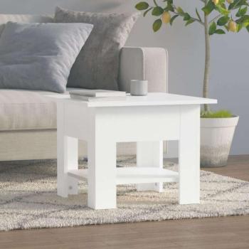 vidaXL fehér forgácslap dohányzóasztal 55 x 55 x 42 cm kép