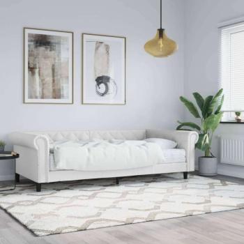 vidaXL fehér műbőr heverő matraccal 90 x 200 cm kép