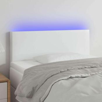 vidaXL fehér műbőr LED-es fejtámla 100 x 5 x 78/88 cm kép