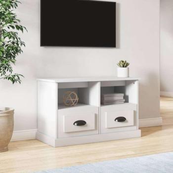 vidaXL fehér szerelt fa TV-szekrény 80 x 35 x 50 cm kép