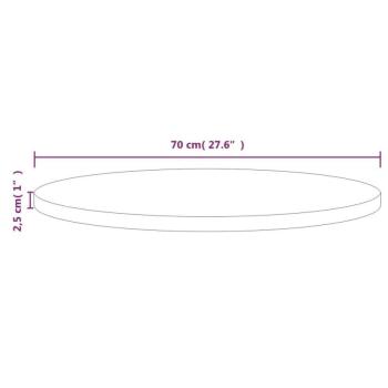 vidaXL fehér tömör fenyőfa asztallap Ø70 x 2,5 cm kép