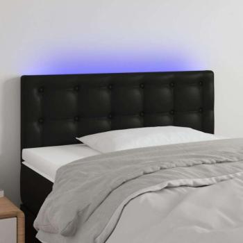 vidaXL fekete műbőr LED-es fejtámla 100 x 5 x 78/88 cm kép