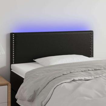 vidaXL fekete műbőr LED-es fejtámla 80 x 5 x 78/88 cm kép