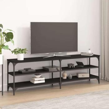 vidaXL fekete szerelt fa TV-szekrény 160x35x50 cm kép