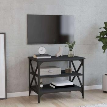 vidaXL fekete szerelt fa TV-szekrény 60x40x50 cm kép