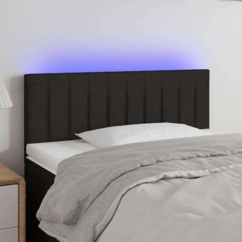 vidaXL fekete szövet LED-es fejtámla 100x5x78/88 cm kép