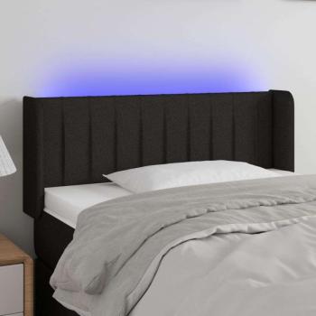 vidaXL fekete szövet LED-es fejtámla 103 x 16 x 78/88 cm kép