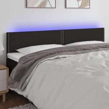 vidaXL fekete szövet LED-es fejtámla 180x5x78/88 cm kép