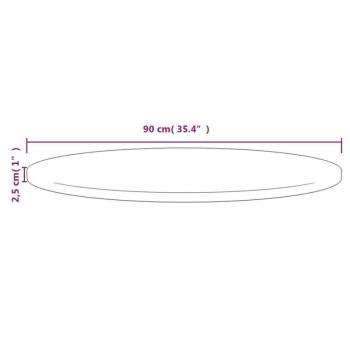 vidaXL fekete tömör fenyőfa asztallap Ø90 x 2,5 cm kép