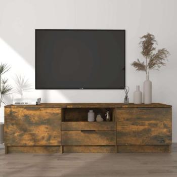 vidaXL füstös tölgy színű szerelt fa TV-szekrény 140 x 35 x 40 cm kép