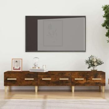 vidaXL füstös tölgy színű szerelt fa TV-szekrény 150 x 34,5 x 30 cm kép