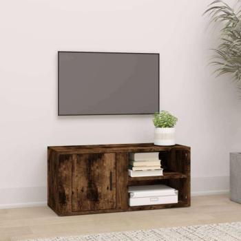 vidaXL füstös tölgy színű szerelt fa TV-szekrény 80x31,5x36 cm kép