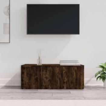 vidaXL füstös tölgyszínű szerelt fa TV-szekrény 80 x 34 x 30 cm kép