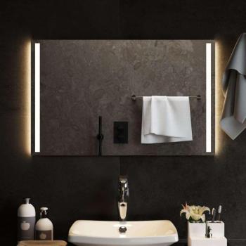 vidaXL LED-es fürdőszobatükör 80 x 50 cm kép