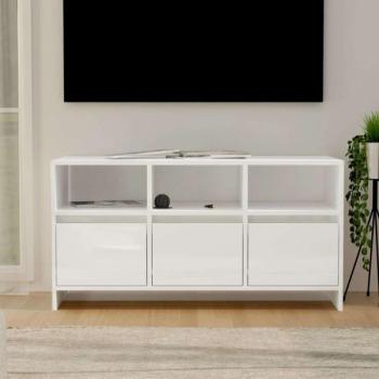 vidaXL magasfényű fehér forgácslap TV-szekrény 102 x 37,5 x 52,5 cm kép