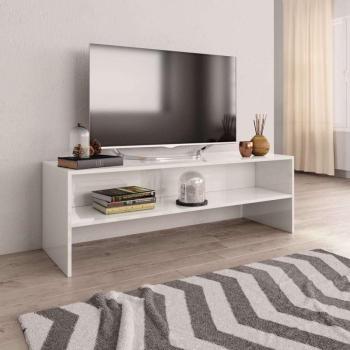 vidaXL magasfényű fehér forgácslap TV-szekrény 120 x 40 x 40 cm kép