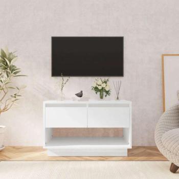 vidaXL magasfényű fehér forgácslap TV-szekrény 70 x 41 x 44 cm kép