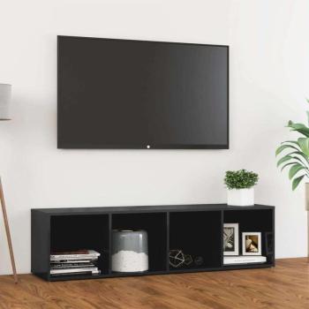 vidaXL magasfényű szürke forgácslap TV-szekrény 142,5 x 35 x 36,5 cm kép