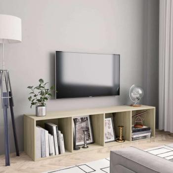 vidaXL sonoma tölgy színű könyv-/TV-szekrény 143 x 30 x 36 cm kép