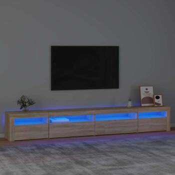 vidaXL sonoma-tölgy színű TV-szekrény LED-lámpákkal 270x35x40 cm kép