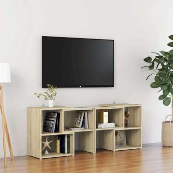 vidaXL sonomatölgy színű forgácslap TV-szekrény 104x30x52 cm kép