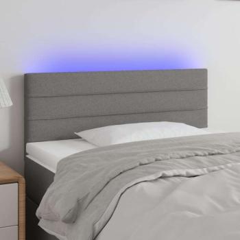 vidaXL sötétszürke szövet LED-es fejtámla 80 x 5 x 78/88 cm kép