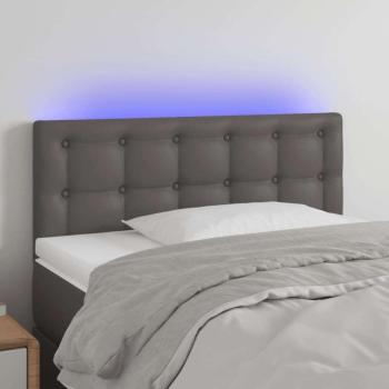 vidaXL szürke műbőr LED-es fejtámla 100 x 5 x 78/88 cm kép