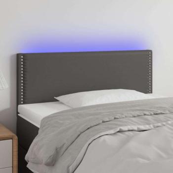 vidaXL szürke műbőr LED-es fejtámla 80 x 5 x 78/88 cm kép